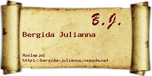 Bergida Julianna névjegykártya